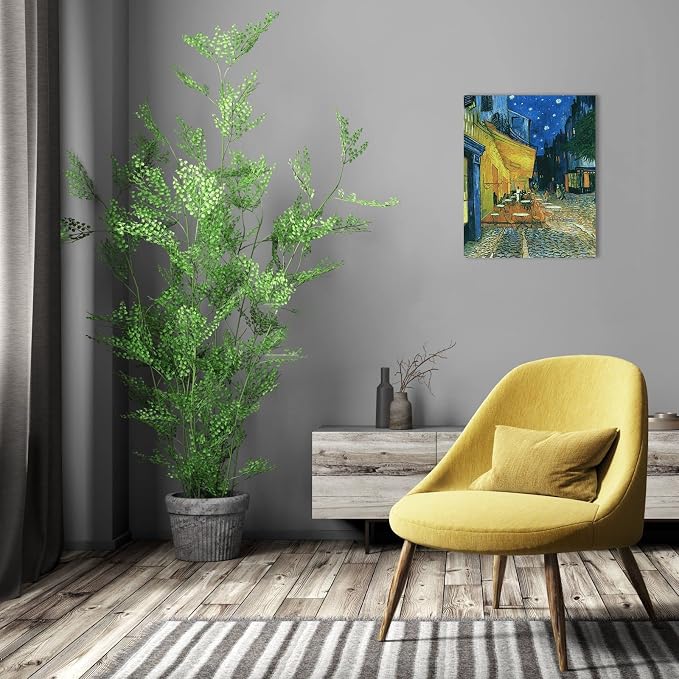 Van Gogh Canvas Wall Art: Café Terrace at Night Oil Painting Picture - Image 5
