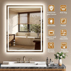 30x36 Inch LED Lighted Bathroom Mirror - Image 2