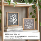 Tide and Tales 3D Botanical Floral Wall Art Ready-to-Hang Lightweight Boho Decor - Image 9