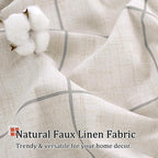 Lajode Grey Plaid Curtains Pattern Printed 90 Inches Long - Image 5