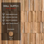 Wall!Supply 3D Wall Panels – Reclaimed Vertical Asian Teak Wood – Home Decor - Image 4