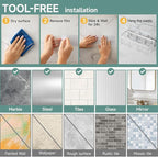 Veken 6-Pack Rustproof&Waterproof Shower Caddy, Adhesive Shelves Rack - Image 9