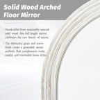 Antok Full Length Mirror 76"×41" Floor Mirror Standing Tall Mirror, Arched - Image 4