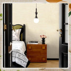 Amiya Grasscloth Cream Wallpaper 17.3"x120" Peel and Stick Beige Faux Fabric - Image 9