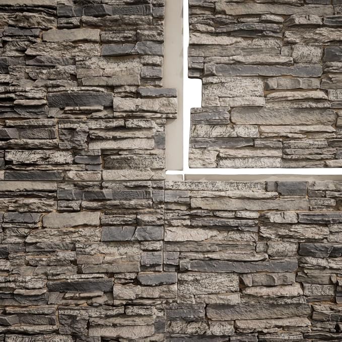 EverStone Canyon Ridge Faux Stone Panel, 45 3/4"W x 24 1/2"H x 1 1/4"D - Image 11
