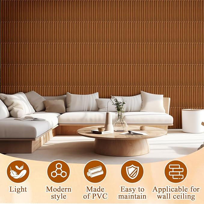Nuanchu 32 Pcs 3D Wall Panels for Interior Wall Decor, 32 Sq. ft Coverage - Image 5
