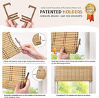 LazBlinds Cordless Bamboo Blinds, Roll Up Shades - Image 3