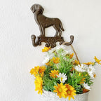Rustic Dog-Shaped Decorative Wall Hook Rack Hangers - Image 5