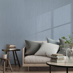 Grasscloth Peel and Stick Wallpaper Grey Blue 15.74" x 472.44" Modern Textured - Image 7