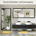 Briivue 72x32 Inch Black Bathroom Mirror - Image 6
