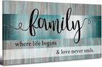 Family Wall Decor Teal Wall Art by HOME