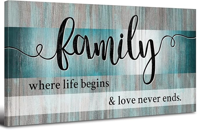 Family Wall Decor Teal Wall Art by HOME
