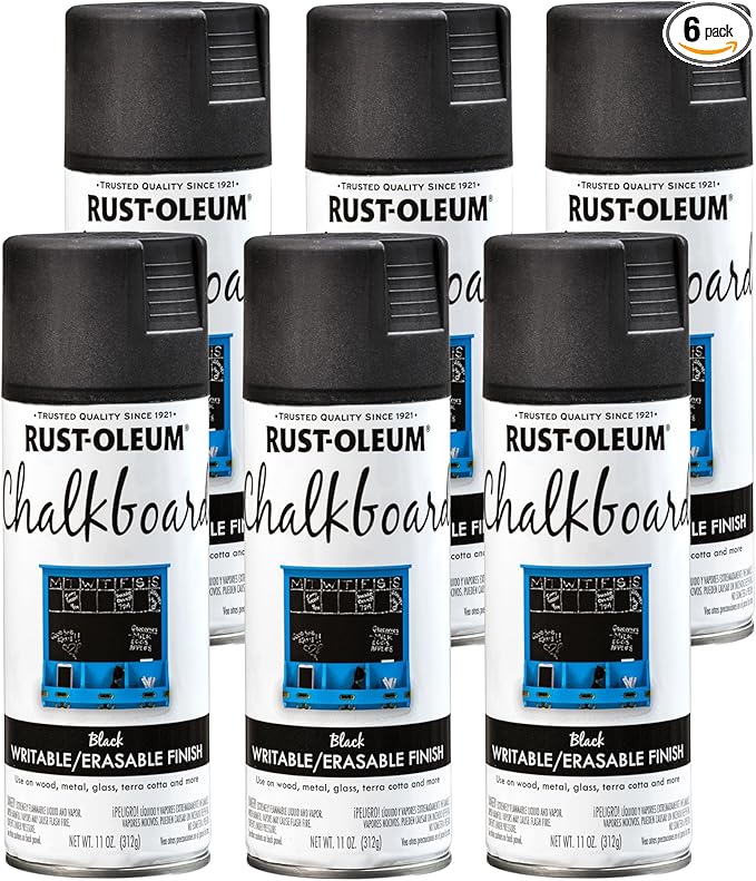 Rust-Oleum 301438-6PK Specialty Chalkboard Spray Paint, 11 oz by Rust-Oleum