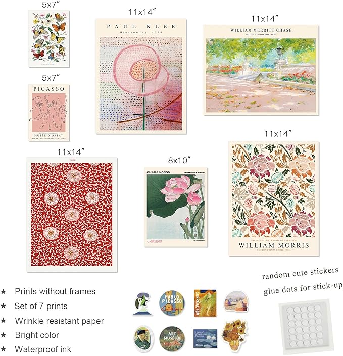 Habseligkeit Flower Posters for Room Aesthetic, Boho Wall Art Prints, Unique - Image 4