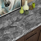 Livelynine 15.8X197 Gray Marble Contact Paper Peel and Stick Countertops - Image 2