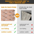 ROOMTEC 6-Pack Faux Brick Wall Covering Panels - Image 3