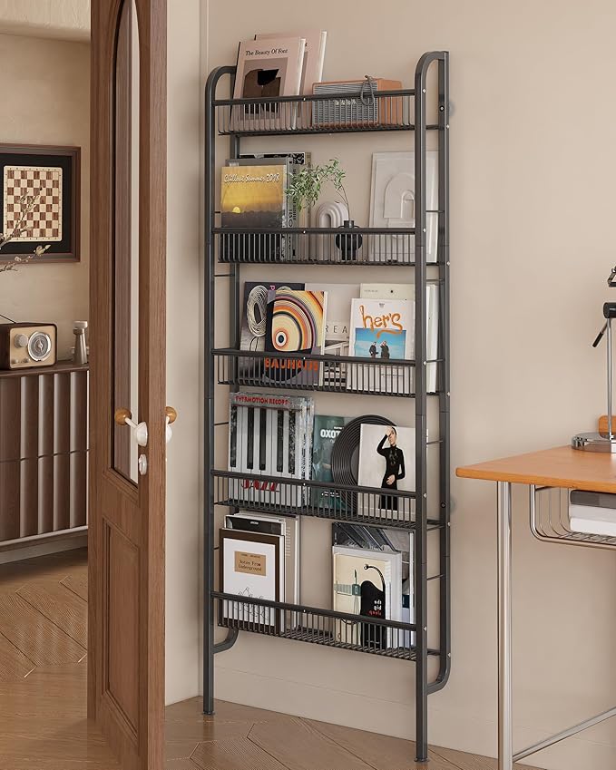 UMDONX Behind The Door Bathroom Shelf Narrow 5-Tier, Space-Saving Slim Storage by UMDONXBuyNow