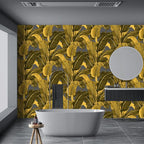 Vintage Gold Banana Leaf Bathroom wallpeper Living Room Bedroom Tropical Plant - Image 4