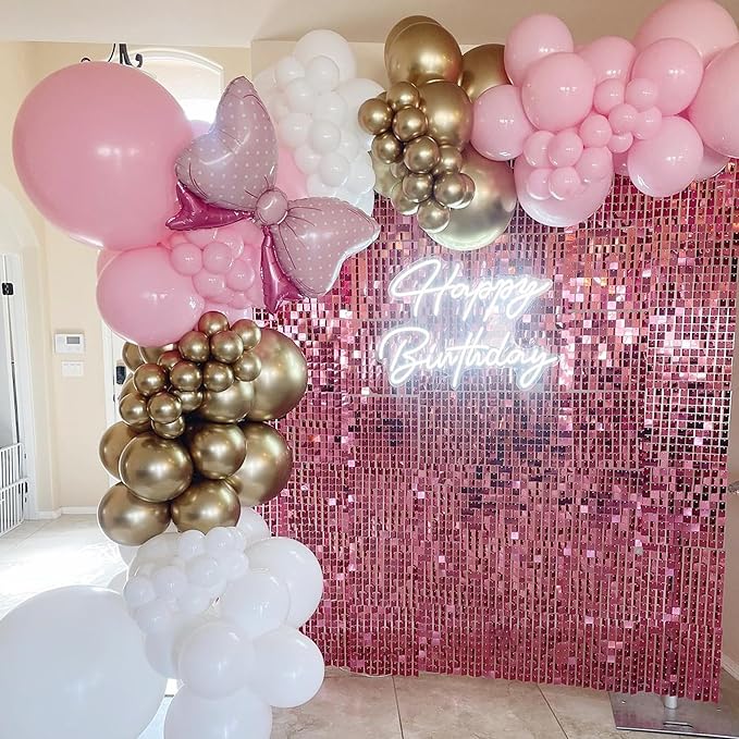 COKAOBE Pink Shimmer Wall Backdrop, Photo Backdrops - Image 6