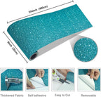 CRE8TIVE 8"x354" Teal Blue Glitter Wallpaper Stick and Peel Wall Border Fabric - Image 9