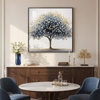 Framed Square Tree of Life Wall Art, Minimalist Elegant Luxury Abstract Tree - Image 3