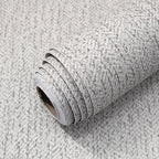 Grey Grasscloth Peel and Stick Wallpaper Faux Linen Contact Paper 15.7inch x by lenify