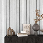 VEELIKE Whitewashed Wood Slat Wall Panels Peel and Stick Wood Wall Panel - Image 4