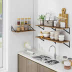 Heimlove Deep Floating Shelves for Wall, 36W x 12D Wood Wall Shelves Set of 2 - Image 6