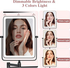 Wall Mounted Lighted Makeup Mirror, Rectangle Double Sided 1X/10X Magnifying - Image 3