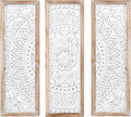 SwallowLiving 3D Layered Mandala Wood Wall Art Set of 3 – 23.6" Large Sacred by SwallowLiving