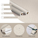 Grasscloth Peel and Stick Wallpaper Gray Faux Linen Contact Paper 15.7inch x - Image 7