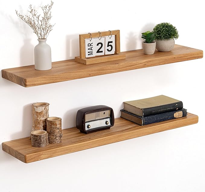 Floating Shelves for Wall, Round Edge Wall Shelves by FLYJOE