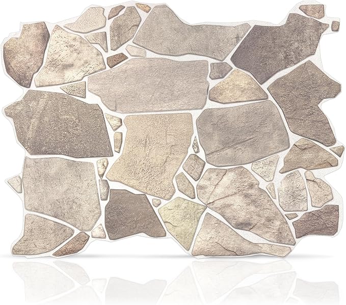 CONCORD WALLCOVERINGS ™ Retro-Art 3D Faux Stone Wall Panels, Lightweight PVC by ConcordWallcoverings