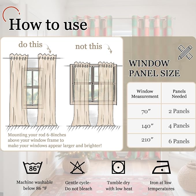 Lajode Plaid Curtains Gingham Patterned - Image 9