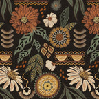 JiffDiff Boho Peel and Stick Wallpaper Vintage Floral Wall Paper Removable Sun - Image 2