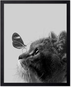 Poster Master Butterfly on Cat Print by PosterMaster
