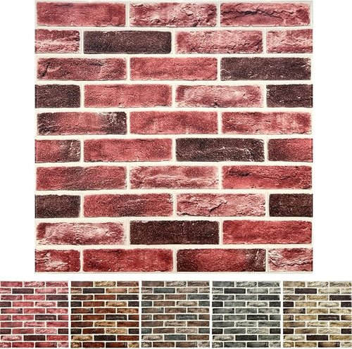 10-Pack 52 Sq.Ft 3D Wall Panels Peel and Stick 3D Faux Brick Wallpaper Peel and by YLLYLL