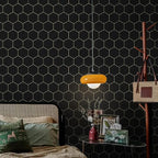 Black and Gold Wallpaper Geometric Peel and Stick Wallpaper - Image 4