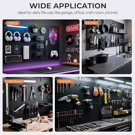 INCLY 70PCS Pegboard Wall Organizer, Garage Tool Storage, Workbench Organization - Image 7
