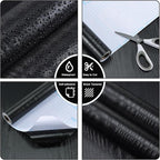 Vinjiasin Peel and Stick Wallpaper Black Wallpaper Black Wood Contact Paper - Image 4