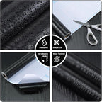 Vinjiasin Peel and Stick Wallpaper Black Wallpaper Black Wood Contact Paper - Image 5