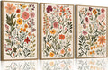KISSFOX 3 Piece Boho Floral Canvas Wall Art by KISSFOX