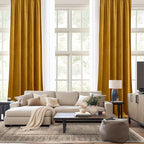 NICETOWN Mustard Gold Velvet Curtains 96 inch Long - Image 9