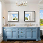 24x24 Square Black Mirror, Bathroom Mirrors - Image 2