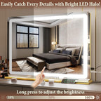 FENNIO Vanity Mirror with Lights 32"x22", Lighted Makeup Mirror, Large Vanity - Image 3