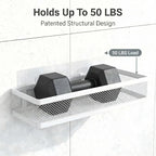 PUSDON 16.5-Inch Extra Long Slim Mesh Shower Caddy, Wall Mounted Bathroom - Image 6