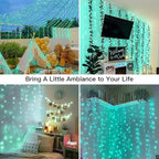 suddus Curtain Lights for Christmas, 200 Led 6.5ft x 6.5ft Hanging String - Image 2