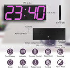 CHKOSDA LED Large Digital Wall Clock, Oversize Wall Clock - Image 2