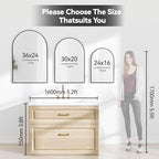 SCWF-GZ 36x24 Arch Mirror Rectangle Full Length Wall Mounted Hanging or Against - Image 5