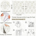 Modern Peel and Stick Wallpaper 17.3''×197'' Self Adhesive Wallpaper Boho - Image 3